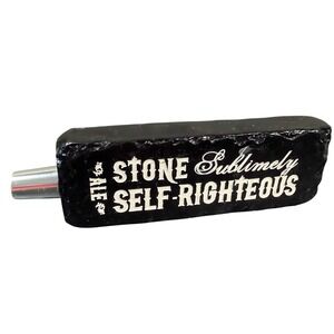 Stone Sublimely‎ Self-Righteous Ale Beer Tap Handle Black Faux Stone Barware